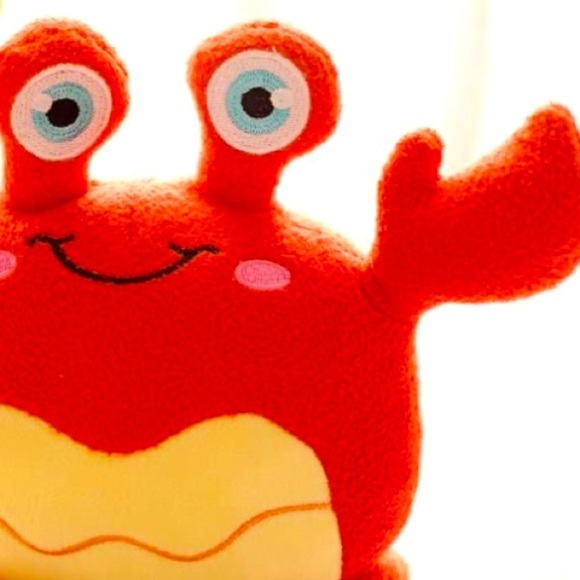 CRAB Stuffed Animal Red Yellow Blue Eyes Crab Party Humor Decor - Picture 3 of 10